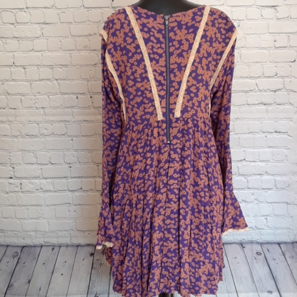 Free People Ruffled Peasant Mini Dress - Picture 6 of 7